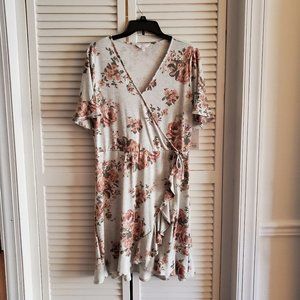 CANDIE'S Floral Faux Wrap Dress NWT